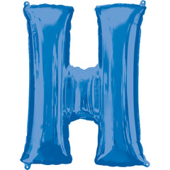 Royal Blue Foil Letter H Balloon