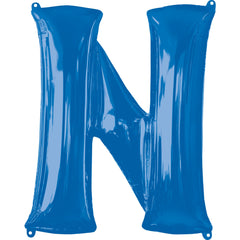 Royal Blue Letter N Foil Balloon