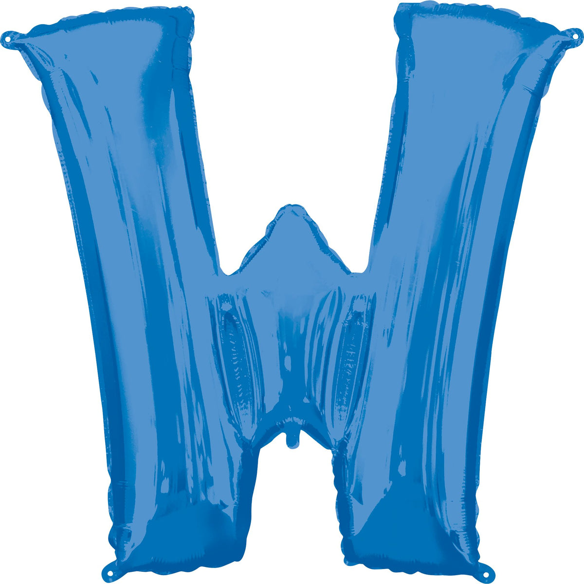 Royal Blue Foil Letter W Balloon - Super Shape