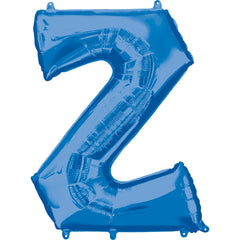 Royal Blue Foil Letter Z Balloon