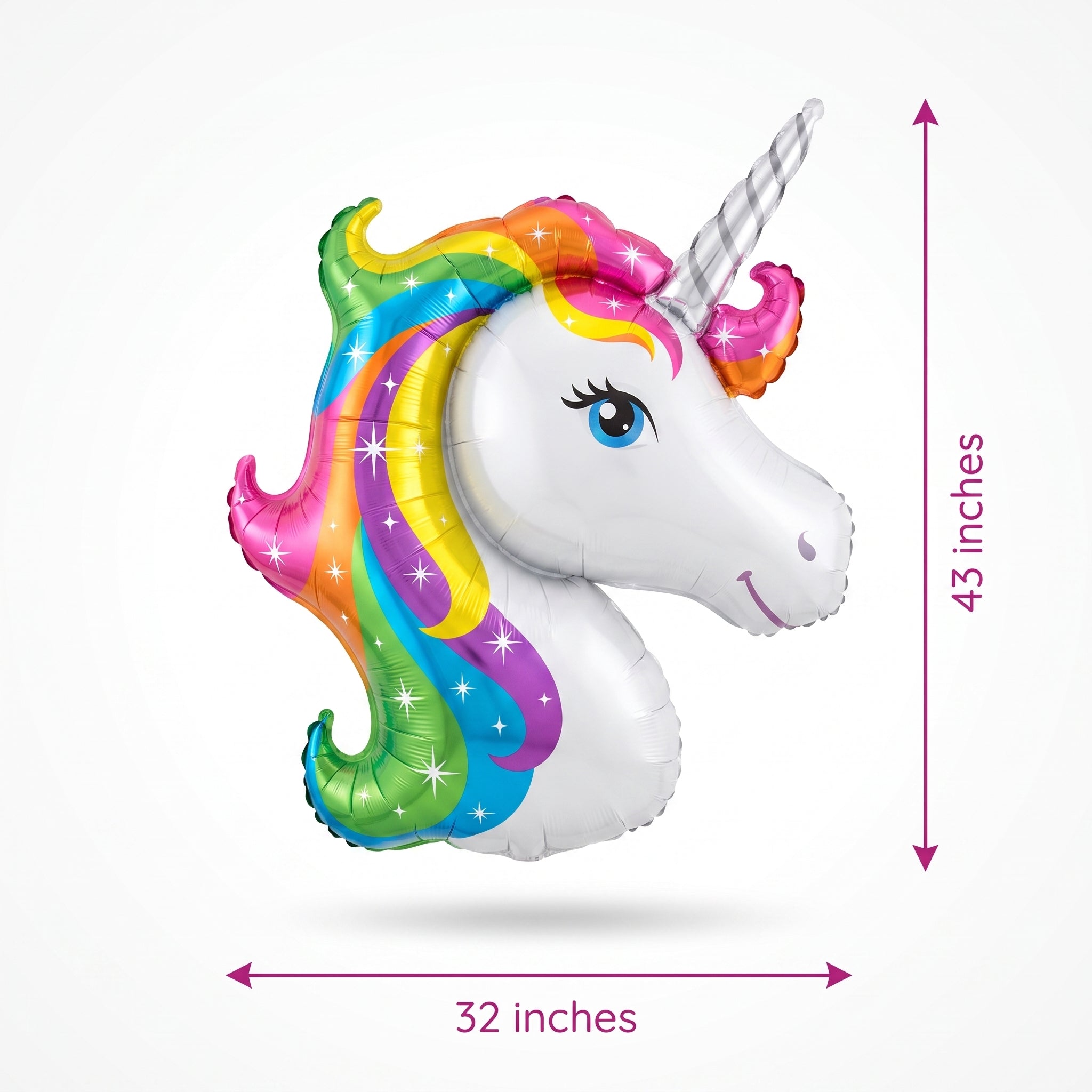 Rainbow Unicorn Foil Super Shape Balloon