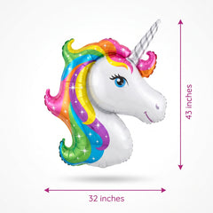 Rainbow Unicorn Foil Super Shape Balloon