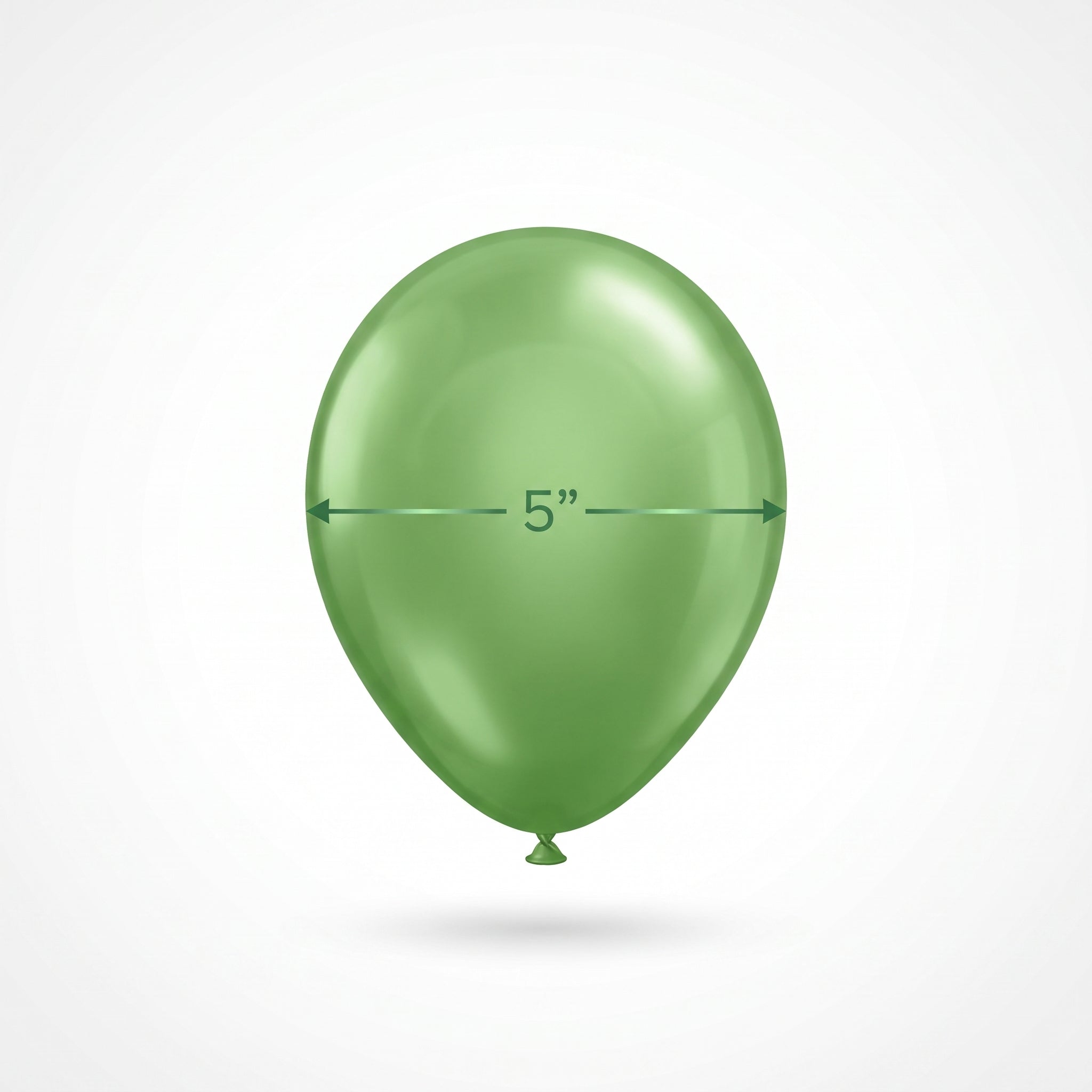 Leaf Green Metallic Latex Balloons - 50 Pack, 5-Inch