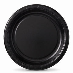 Black Go Brightly 8.5" Round Paper Plates - 16 Count