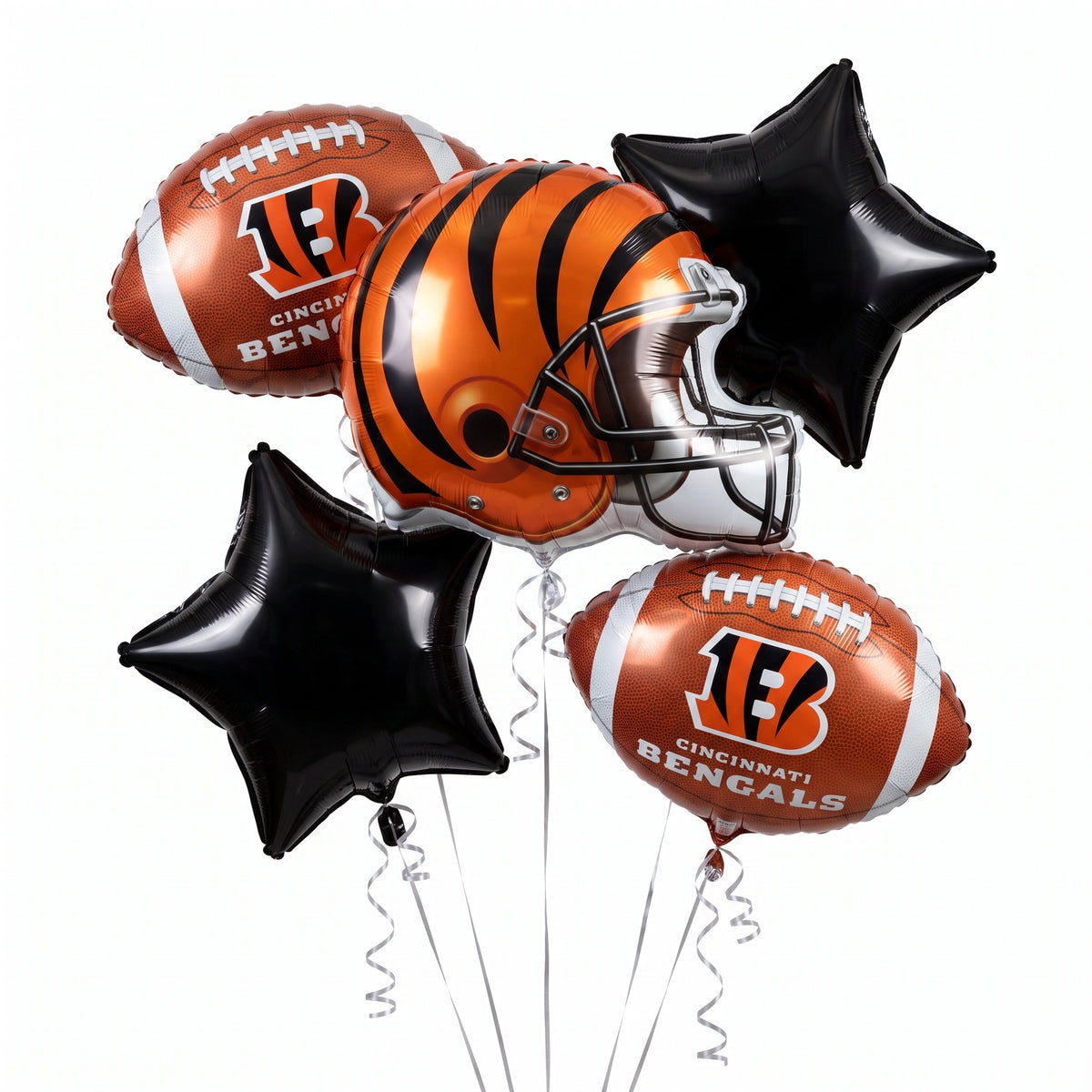 Cincinnati Bengals Metallic Balloon Bouquet