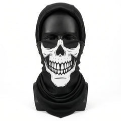 Skull Face Bandana Mask - Black/White Halloween Costume Accessory