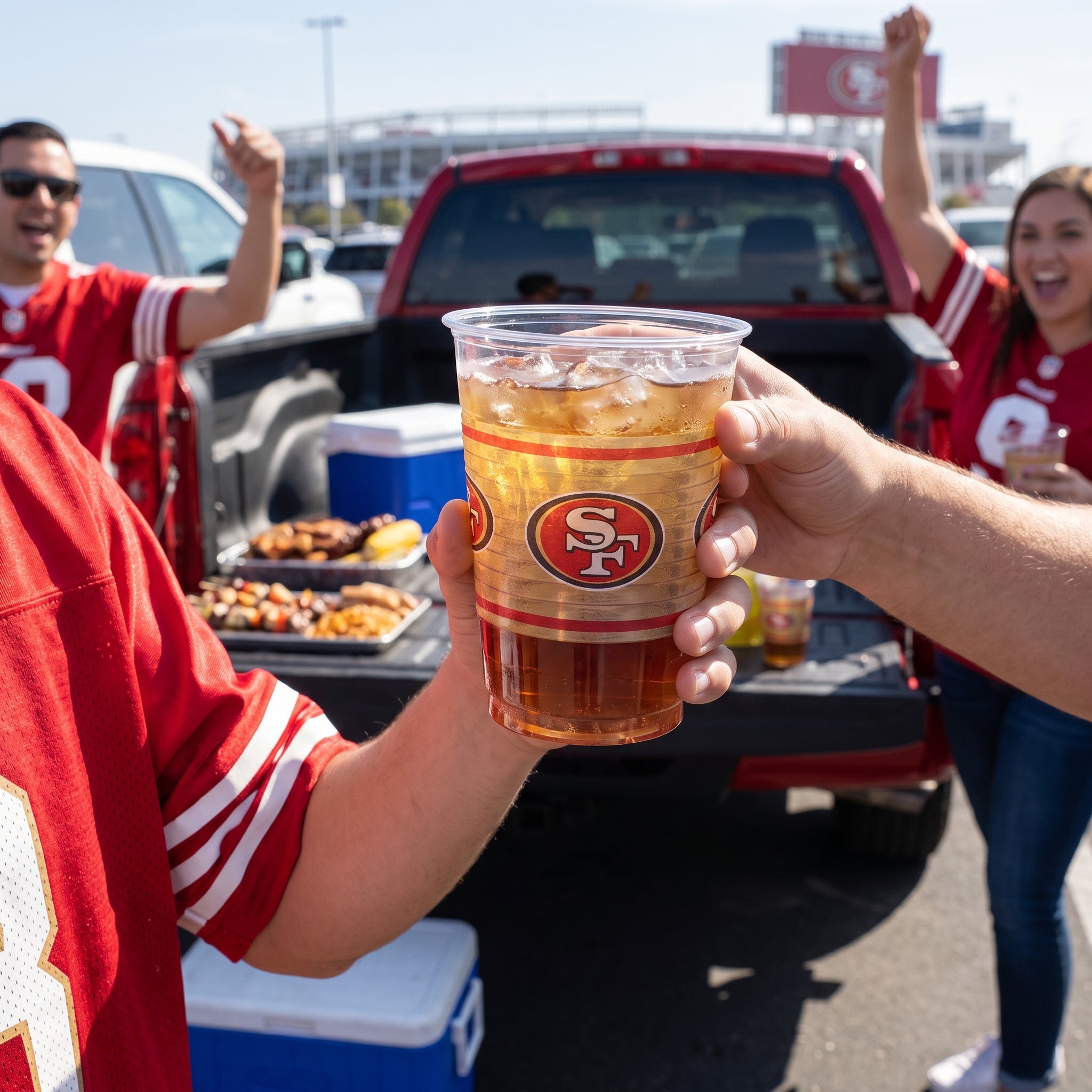 San Francisco 49ers NFL Plastic Cups, 25-Pack