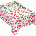 Aloha Tropical Flannel-Backed Vinyl Table Cover, 52x90-in