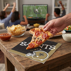 New Orleans Saints Lunch Napkins - NFL Party Supplies with Team Helmet Design, 6.5 In Paper Napkins for Tailgates, Game Day, Birthdays