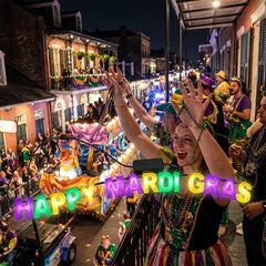 Mardi Gras Light-Up Masquerade Necklace Choker