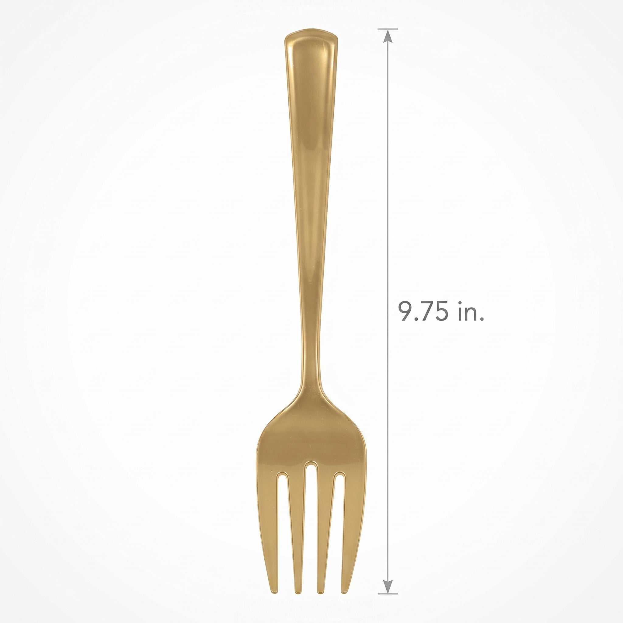 Elegant Gold Plastic Serving Fork - 9.75"