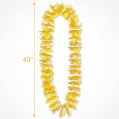 Vibrant Yellow Lei - 40" Tropical Accessory