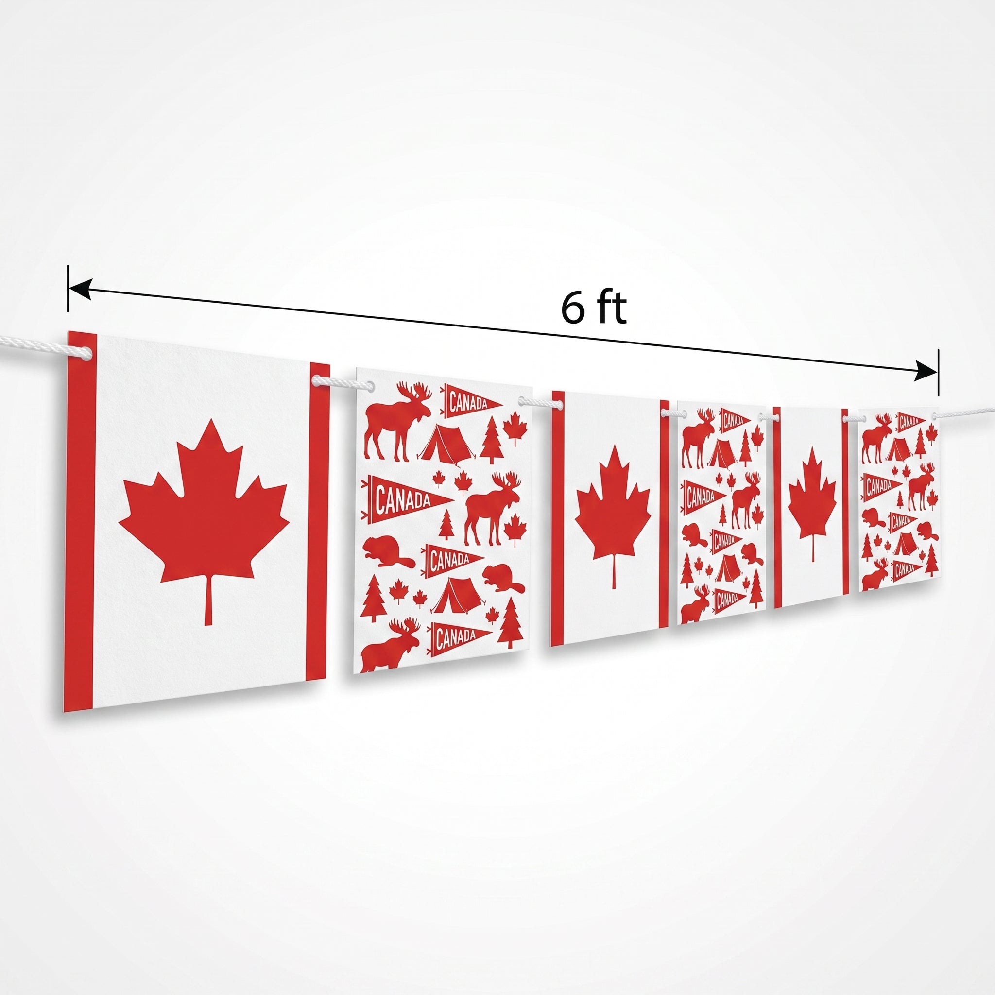 Canada Day Maple Leaf Pennant Banner