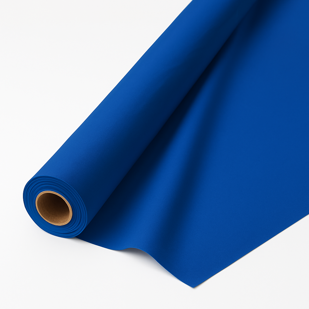 Royal Blue Plastic Table Cover Roll - 40" x 100'