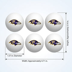 Baltimore Ravens Ping Pong Balls 6-Pack