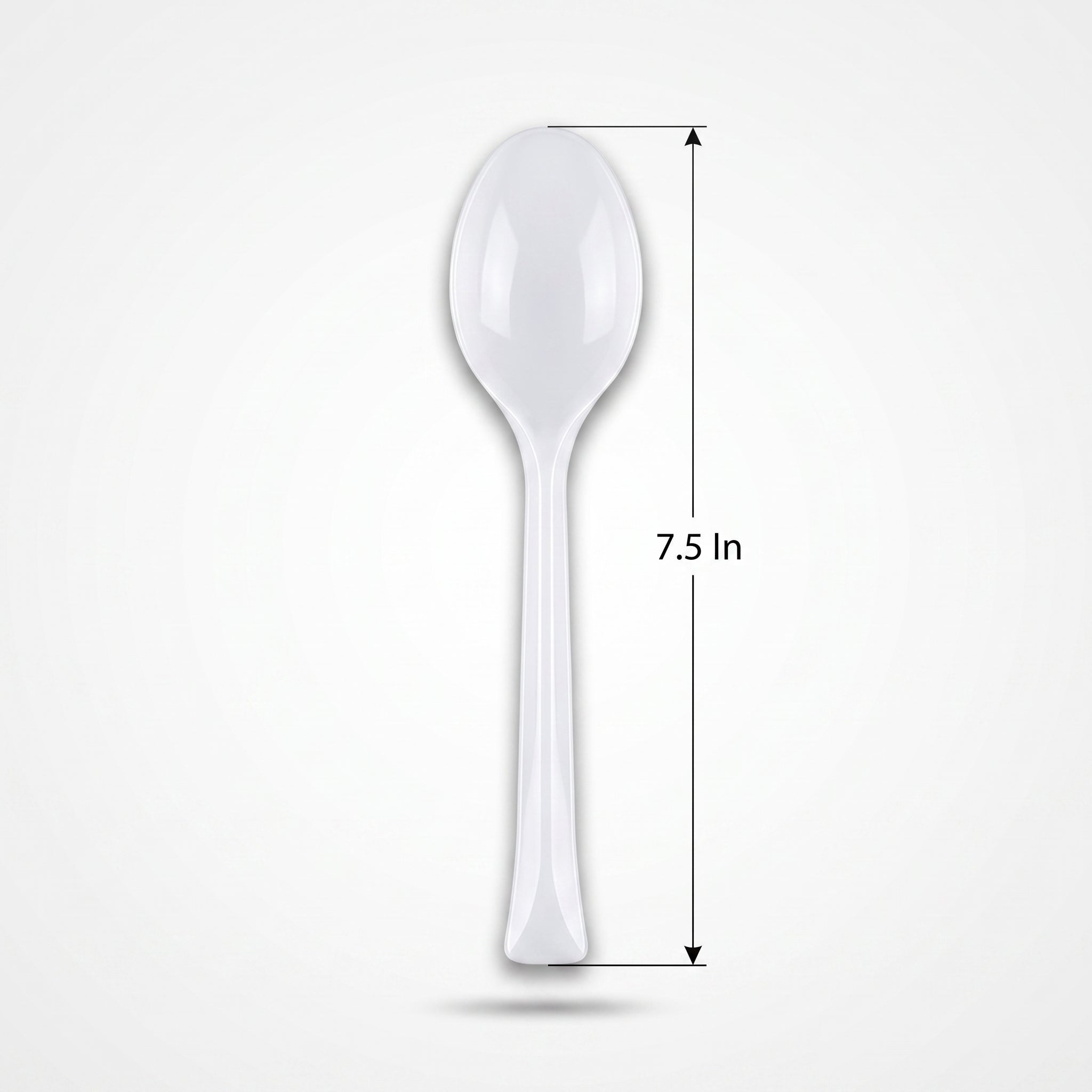 Frosty White Heavy-Duty Plastic Spoons - 7.5 in. - 50 Pack