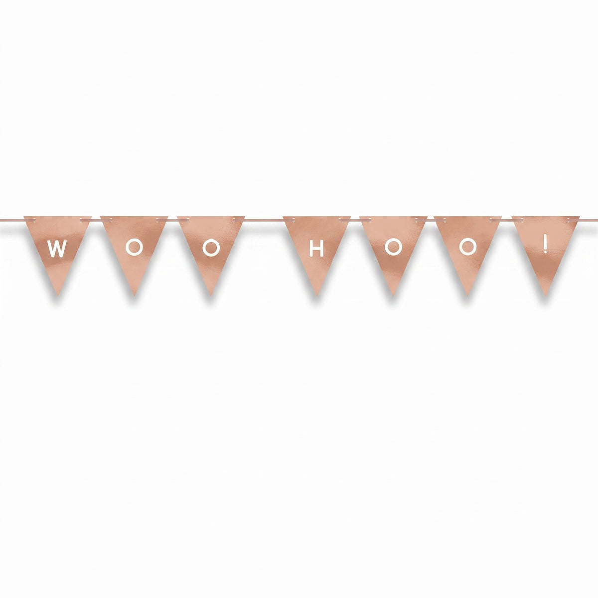 Custom Rose Gold Pennant Banner with Letter Stickers