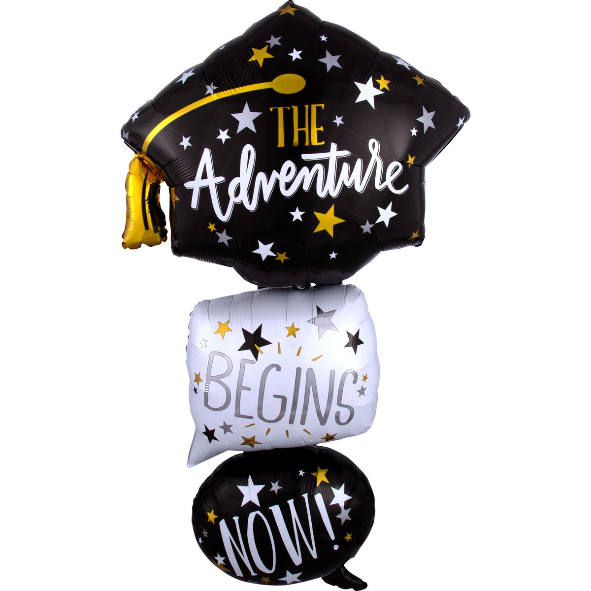 Graduation Adventure Metallic Balloon Stacker