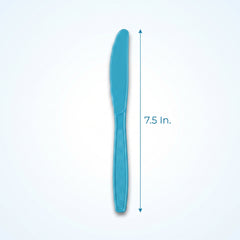 Caribbean Blue Economy Plastic Knives - 7.5 in.