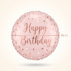Elegant Blush Birthday Foil Balloon