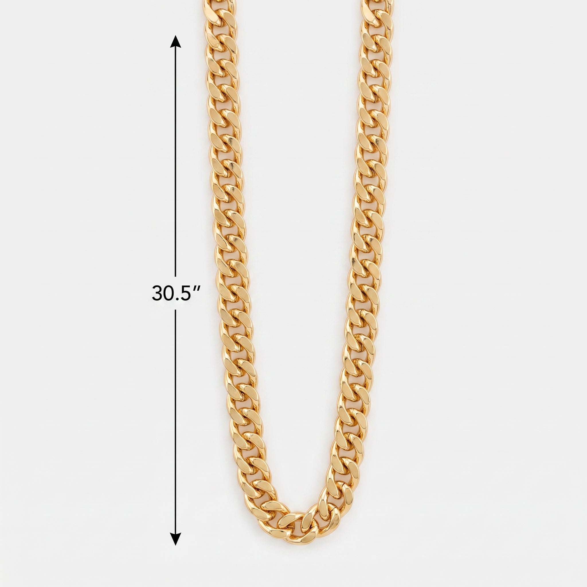 Old School Gold Link Chain Necklace - 30.5 Inch Costume Accessory