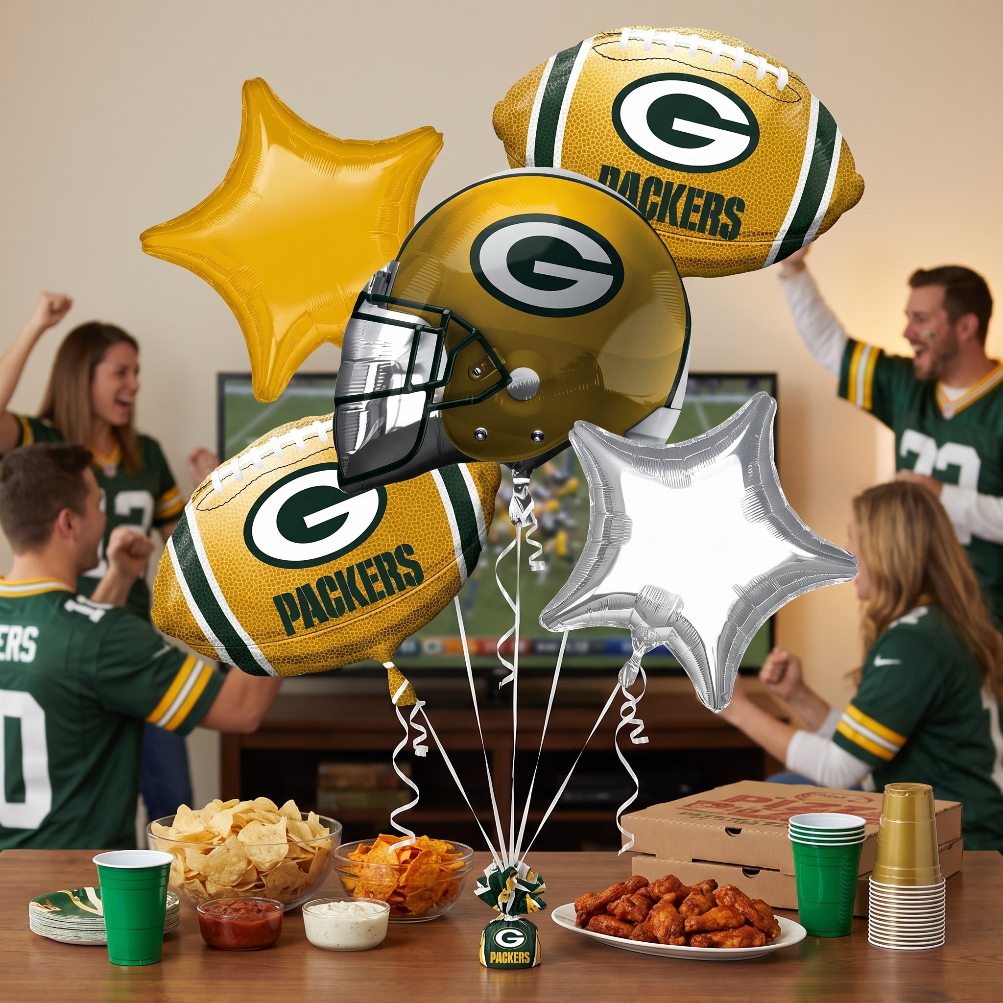 Green Bay Packers Foil Balloon Bouquet