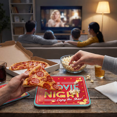 Movie Night Square Paper Dinner Plates - 10-Inch, 20-Pack - 10 in.