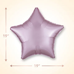 Blush Pink Satin Star Foil Balloon - 18 Inch