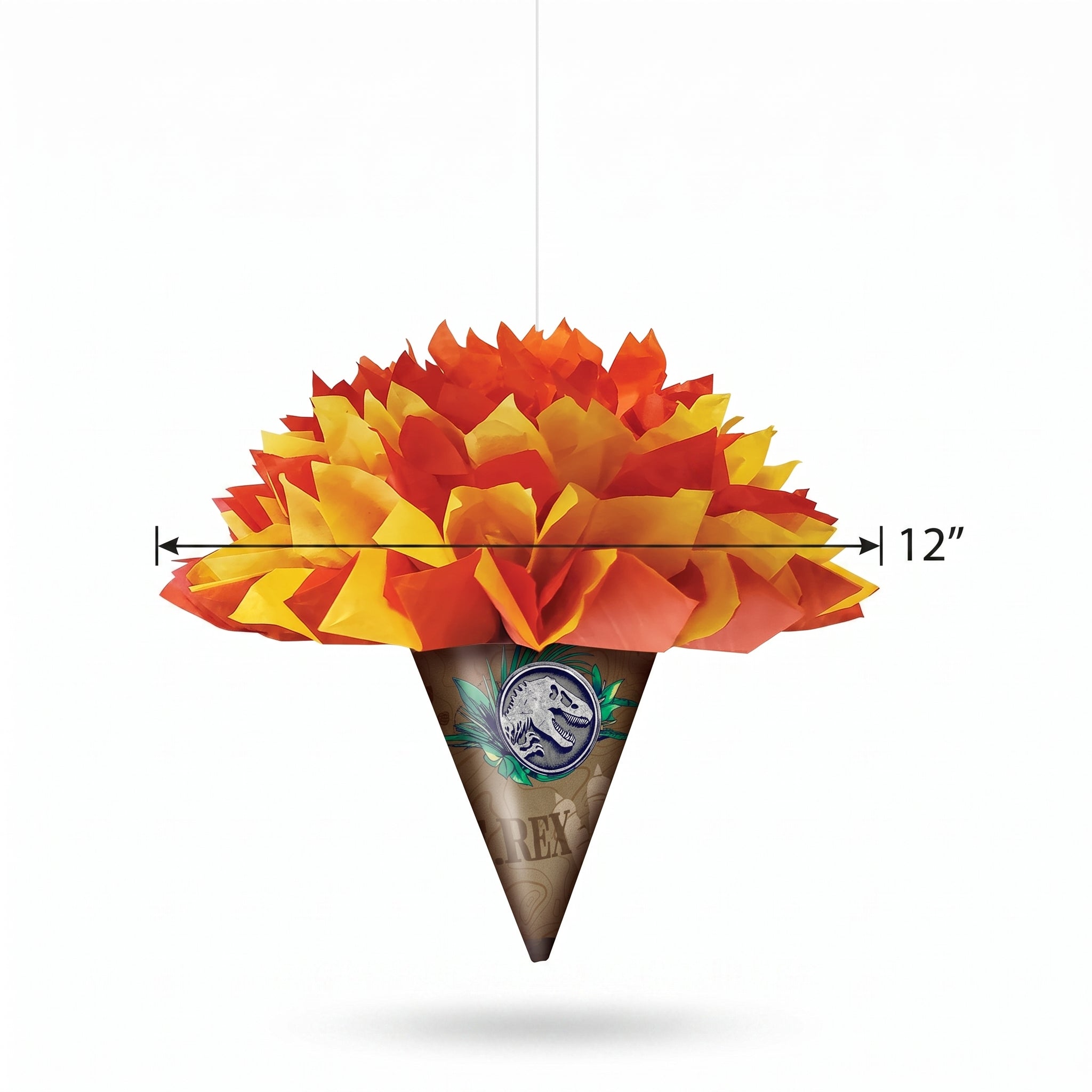 Jurassic World T-Rex Torch Pom Pom Hanging Decorations - 3 Pack