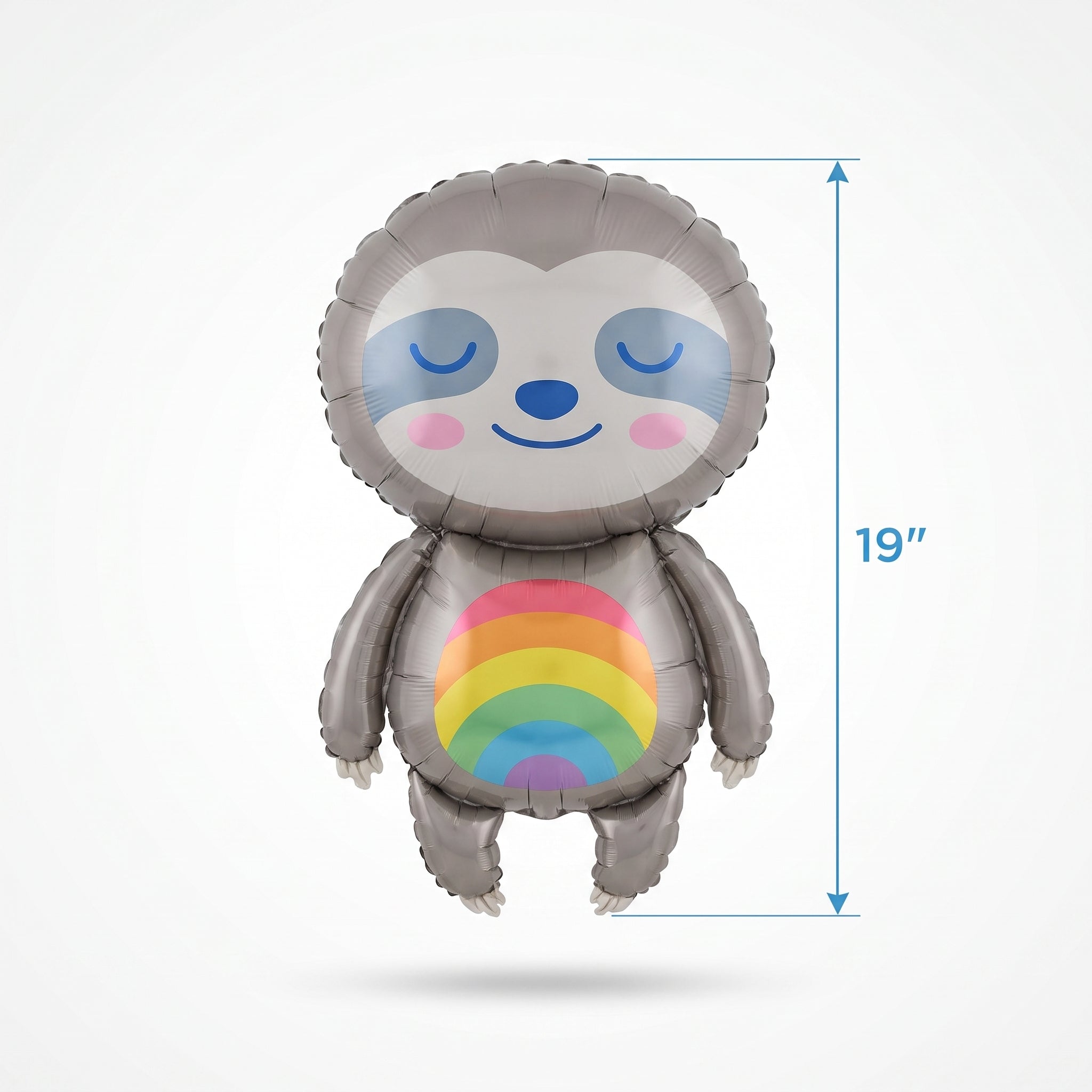 Rainbow Sloth Shape Foil Balloon