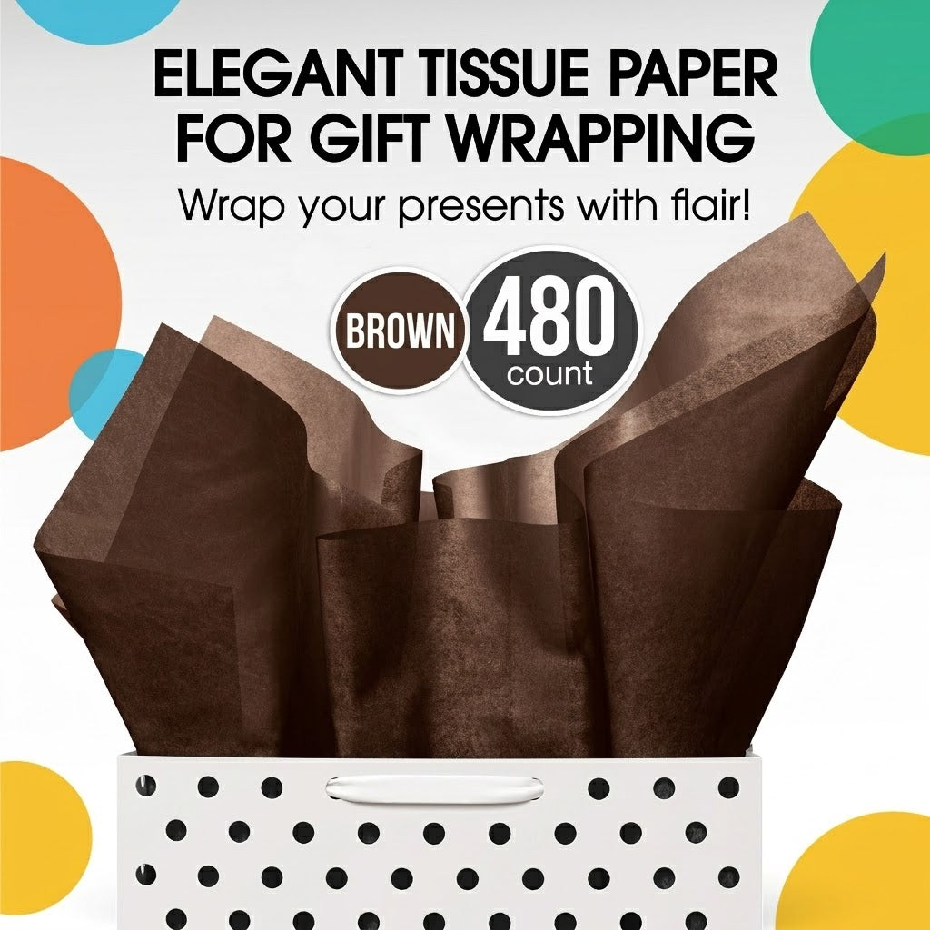 Brown Tissue Paper 15 in. x 20 in. | 480 Sheets