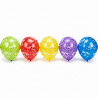 Vibrant Confetti Happy Birthday Latex Balloons - 11" | 15 Count