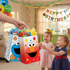 Sesame Street Elmo & Cookie Monster Create Your Own Kraft Gift Bags - 8 Pack