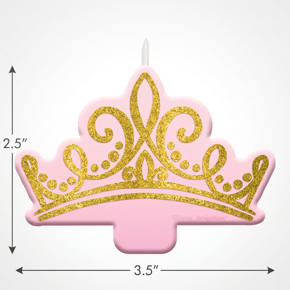 Glitter Princess Crown Birthday Candle
