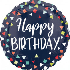 Colorful Celebration Happy Birthday Foil Balloon - 18 Inch
