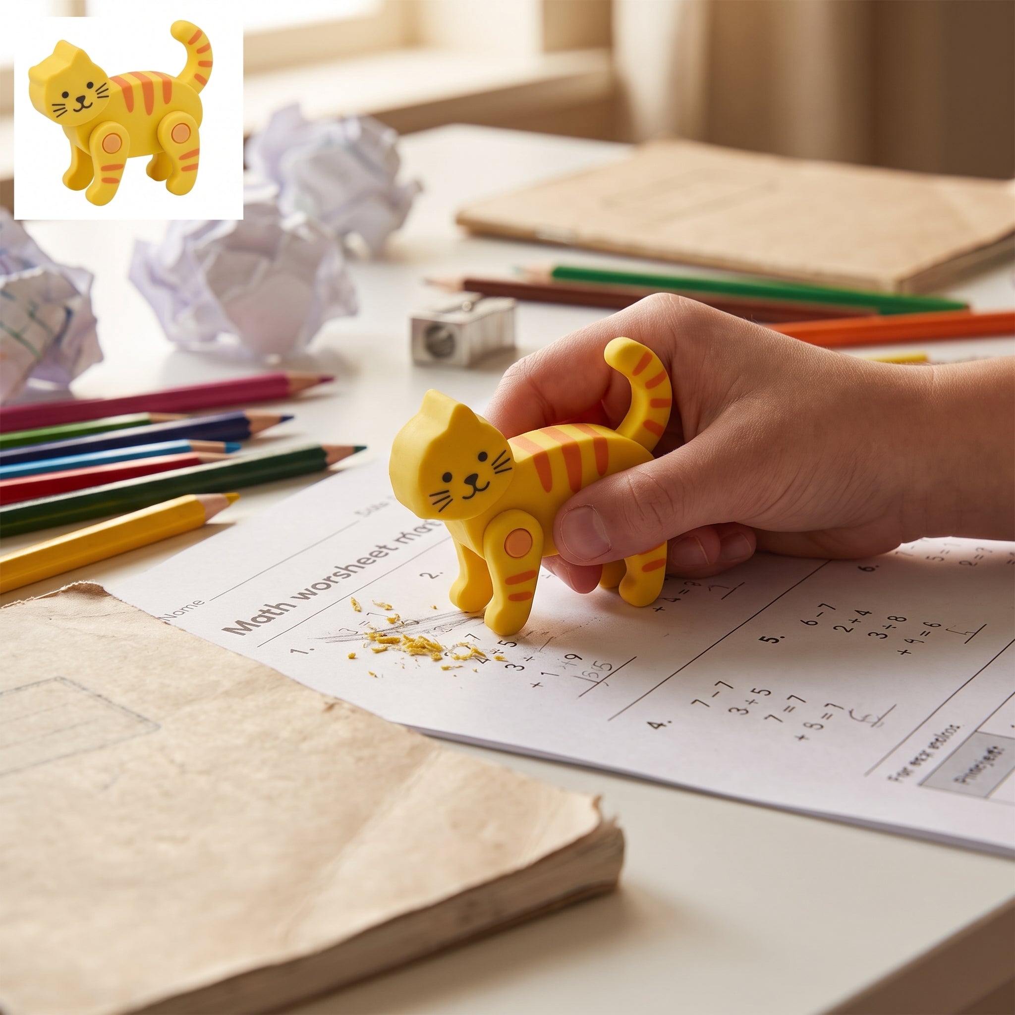 Cute Animal Erasers - 12 Pack