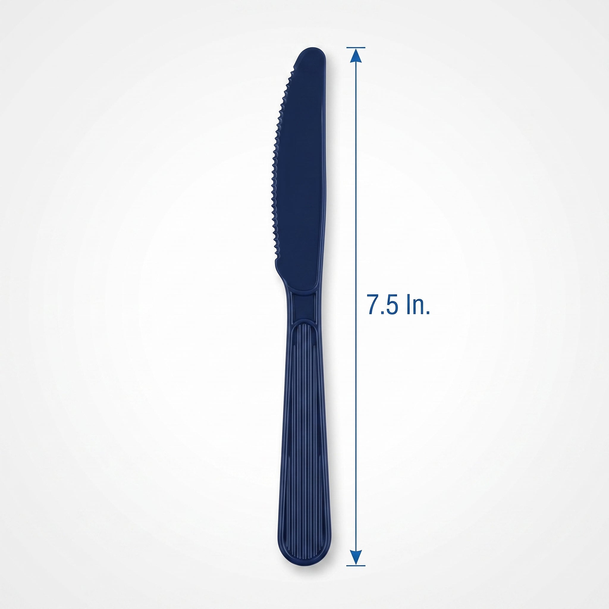 Navy Blue Economy Plastic Knives - 7.5 in.