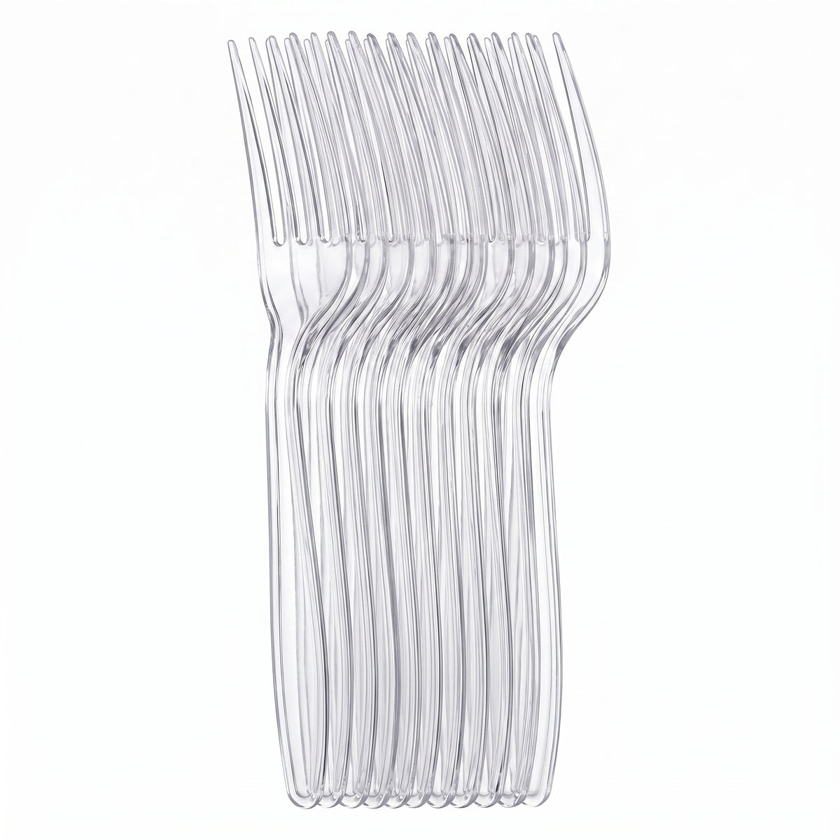 Premium Clear Plastic Forks - Extra Heavy Weight - 7.5 in.