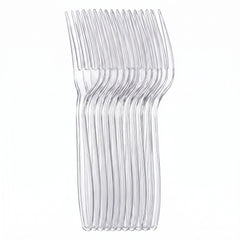 Premium Clear Plastic Forks - Extra Heavy Weight - 7.5 in.