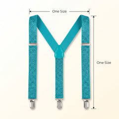 Turquoise Adjustable Y-Back Suspenders