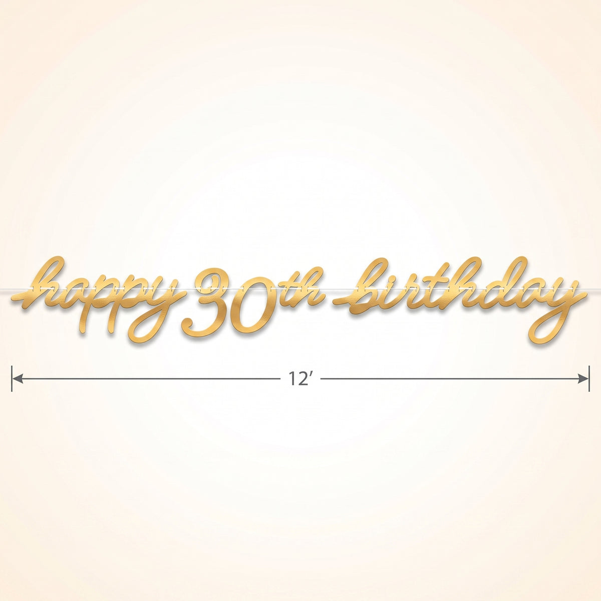 Golden Age 30th Birthday Letter Banner - Elegant Gold Decoration