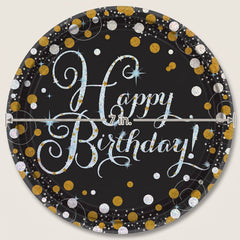 Prismatic Celebration 7" Round Birthday Plates