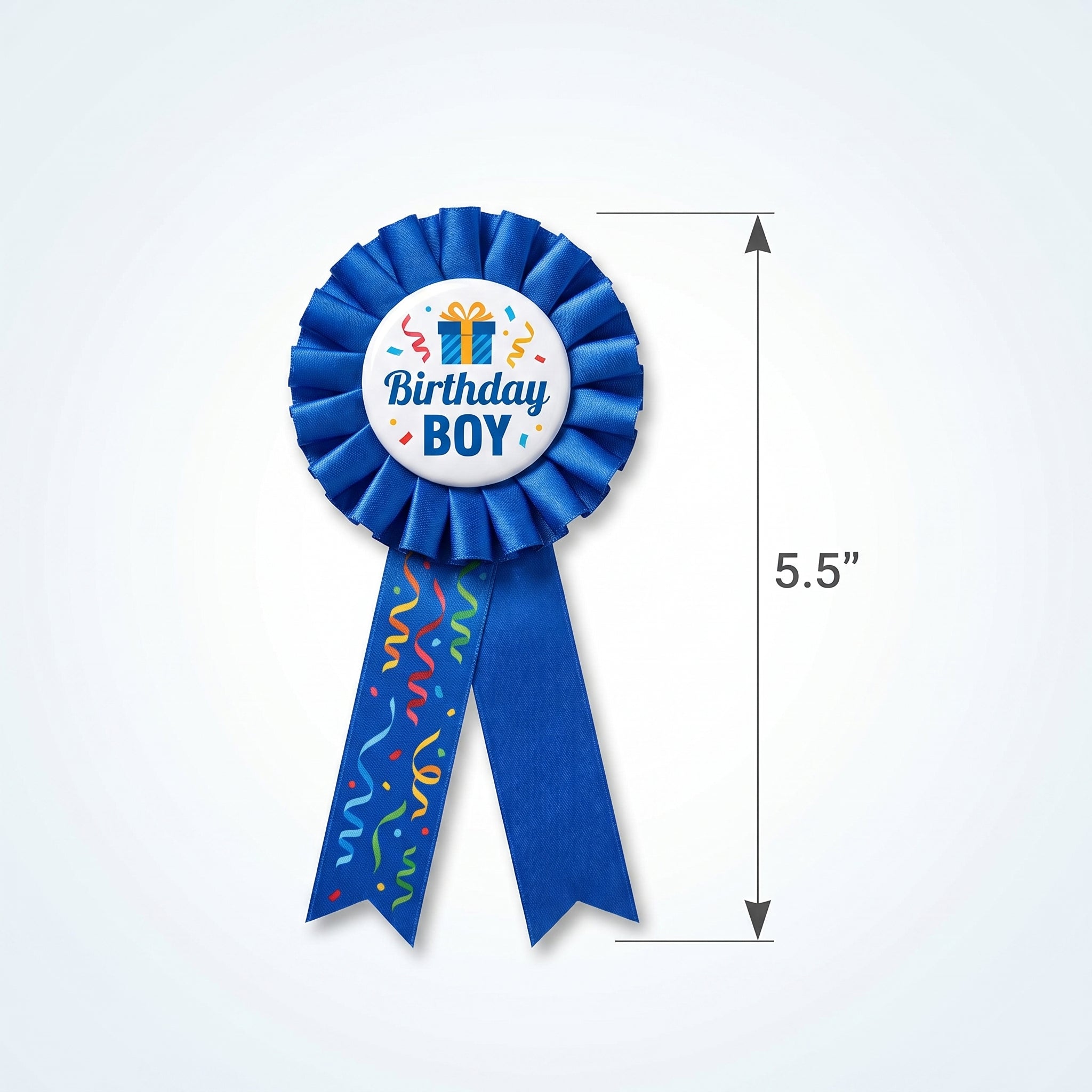 "Birthday Boy" Award Ribbon - Festive Blue Accessory