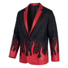 Men's Plus Size Devil Flame Jacket - Halloween Costume