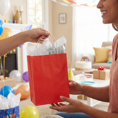 Vibrant Red Kraft Gift Bag