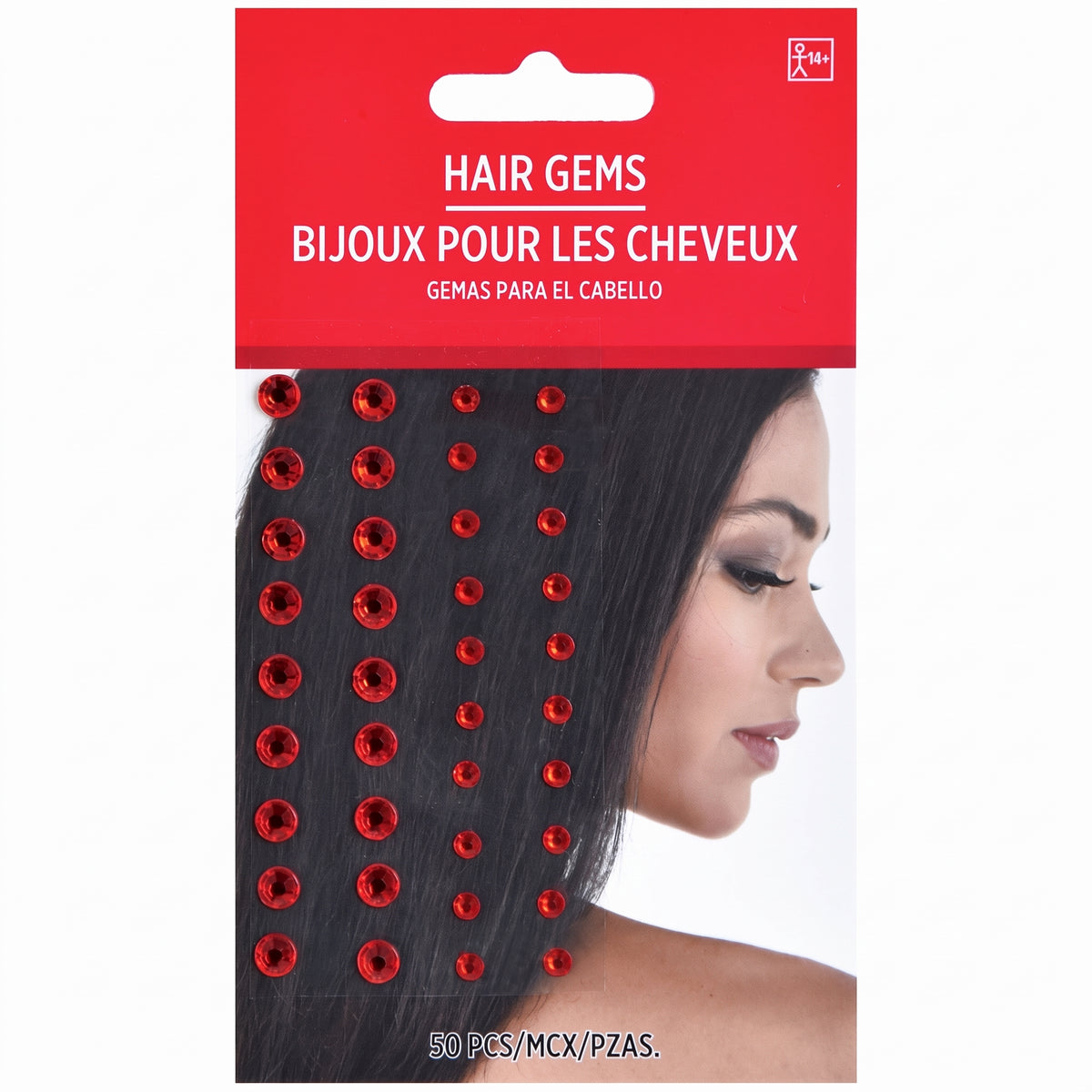 Radiant Red Hair Gems - 50 Piece Set