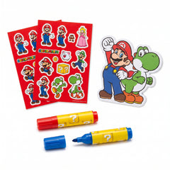 Super Mario Stationery Set - Markers, Notepad & Stickers