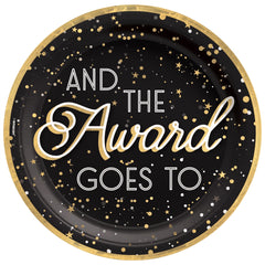 Awards Night "And the Award Goes To" 10-Inch Paper Dinner Plates - 10 in. - 8 Pack