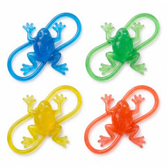 Colorful Frog Flinger Toy Favors - Pack of 24