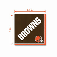 Cleveland Browns NFL Lunch Napkins - 6.5 In. x 6.5 In.